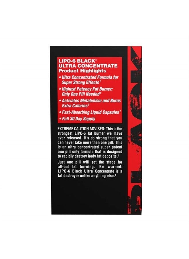 Nutrex Research - Lipo-6 Black Ultra Concentrate Thermogenic Fat Burner Supplement 120 Diet Pills - Image 1