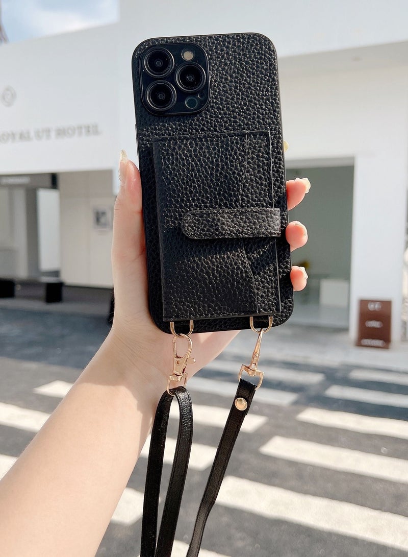 Suteni Back Cover Leather Protective Wallet Mobile Phone Case for iPhone - Image 3