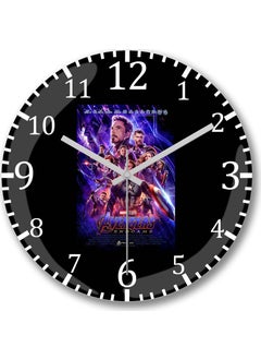 Print Shop Marvel Avengers Wall Clock Domed Real Glass