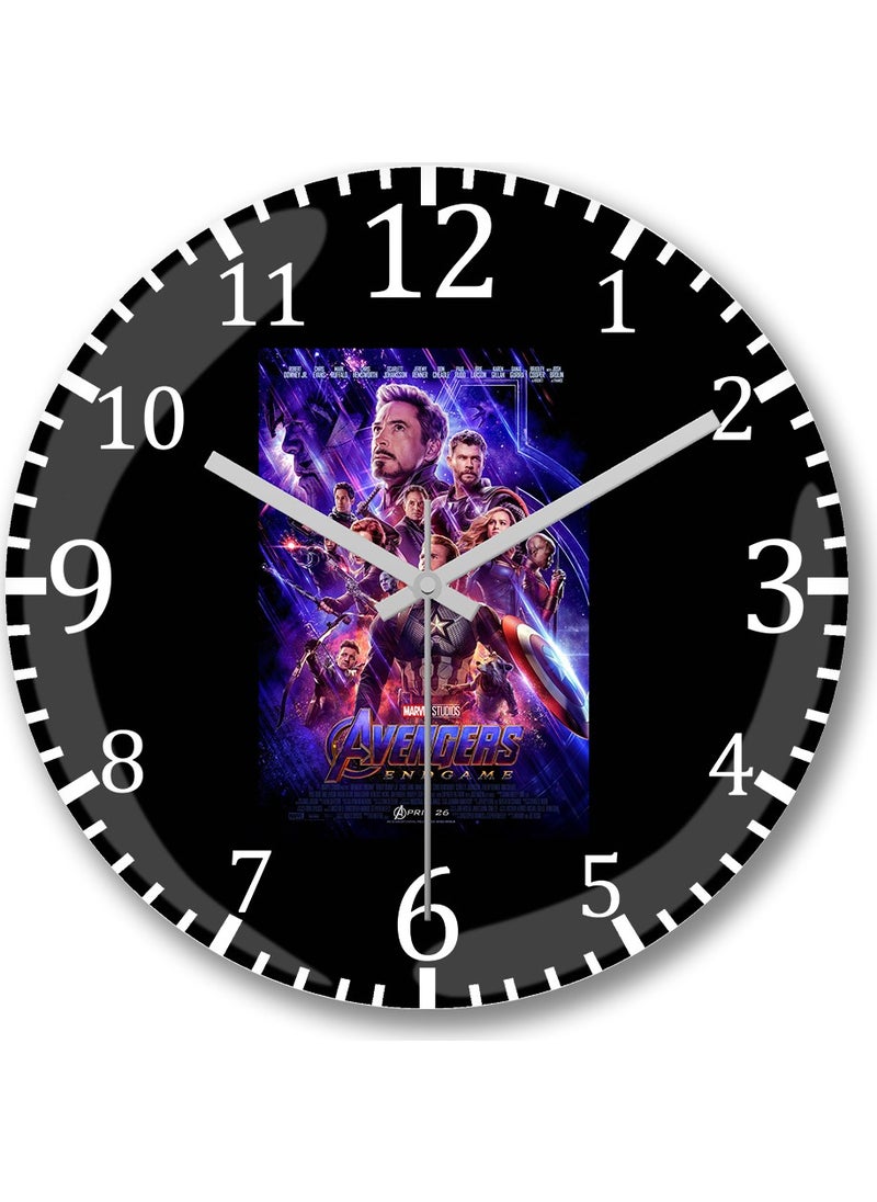 Baskı Dükkanı - Print Shop Marvel Avengers Wall Clock Domed Real Glass - Image 1