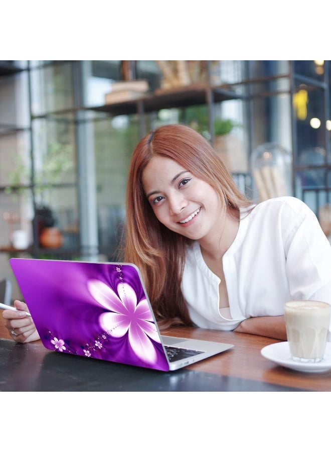 ICOLOR Purple Flowers 11.6 13 13.3 14 15 15.6 inches Netbook Laptop Skin Sticker Reusable Protector Cover for Laptop Notebook FY-NEK-13 - Image 3