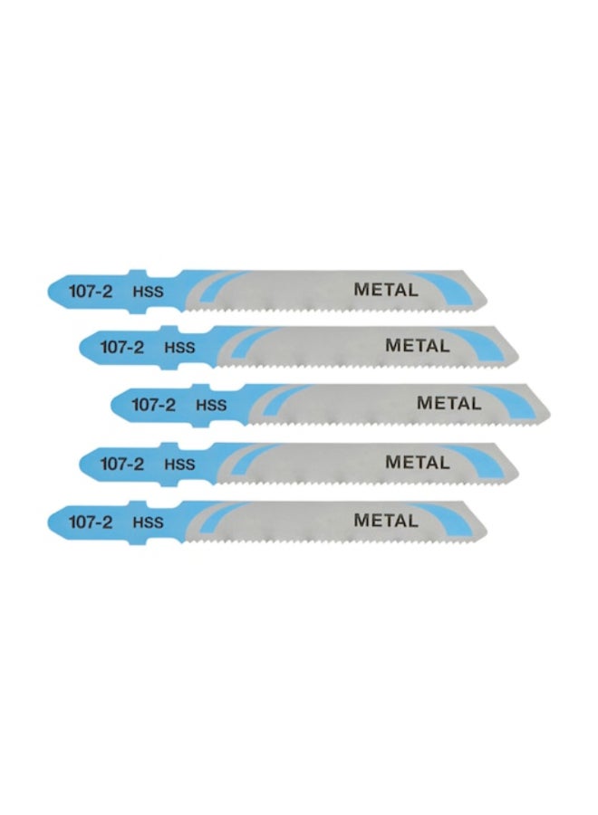 DEWALT 5-Piece HSS Jigsaw Blade Silver and Blue 1.5 x 4 mm DT2160-QZ - Image 1