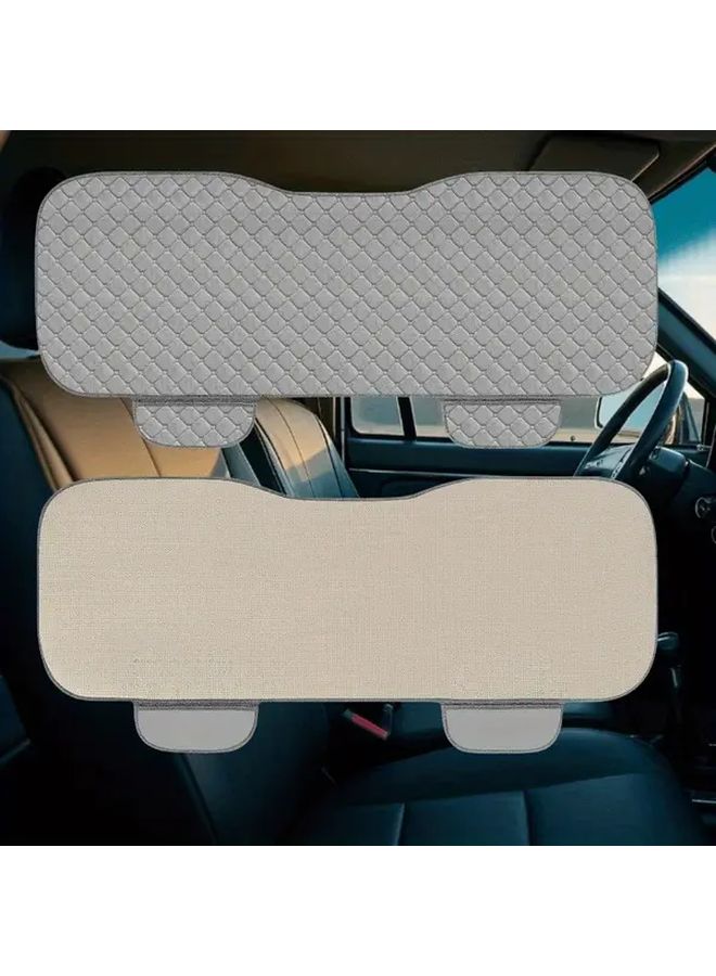 Black Universal Car Seat Cover with Front Storage Non Slip Plush Breathable Fit All Vehicles - Image 5