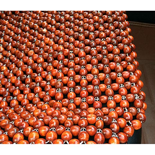 HomDSim Wood Beaded Auto Car Front Seat Cover,Natural Rosewood Wooden Bead Cool Refreshing Back Massaging Comfort Cushion Mat,Premium Quality Universal for Car Truck on Summer - Image 4