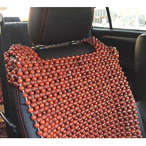 HomDSim Wood Beaded Auto Car Front Seat Cover,Natural Rosewood Wooden Bead Cool Refreshing Back Massaging Comfort Cushion Mat,Premium Quality Universal for Car Truck on Summer - Image 3