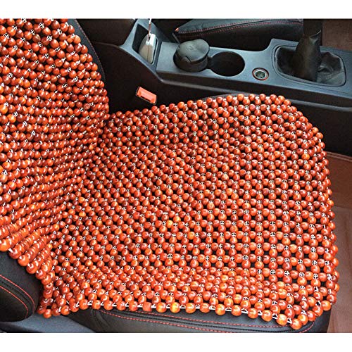 HomDSim Wood Beaded Auto Car Front Seat Cover,Natural Rosewood Wooden Bead Cool Refreshing Back Massaging Comfort Cushion Mat,Premium Quality Universal for Car Truck on Summer - Image 5