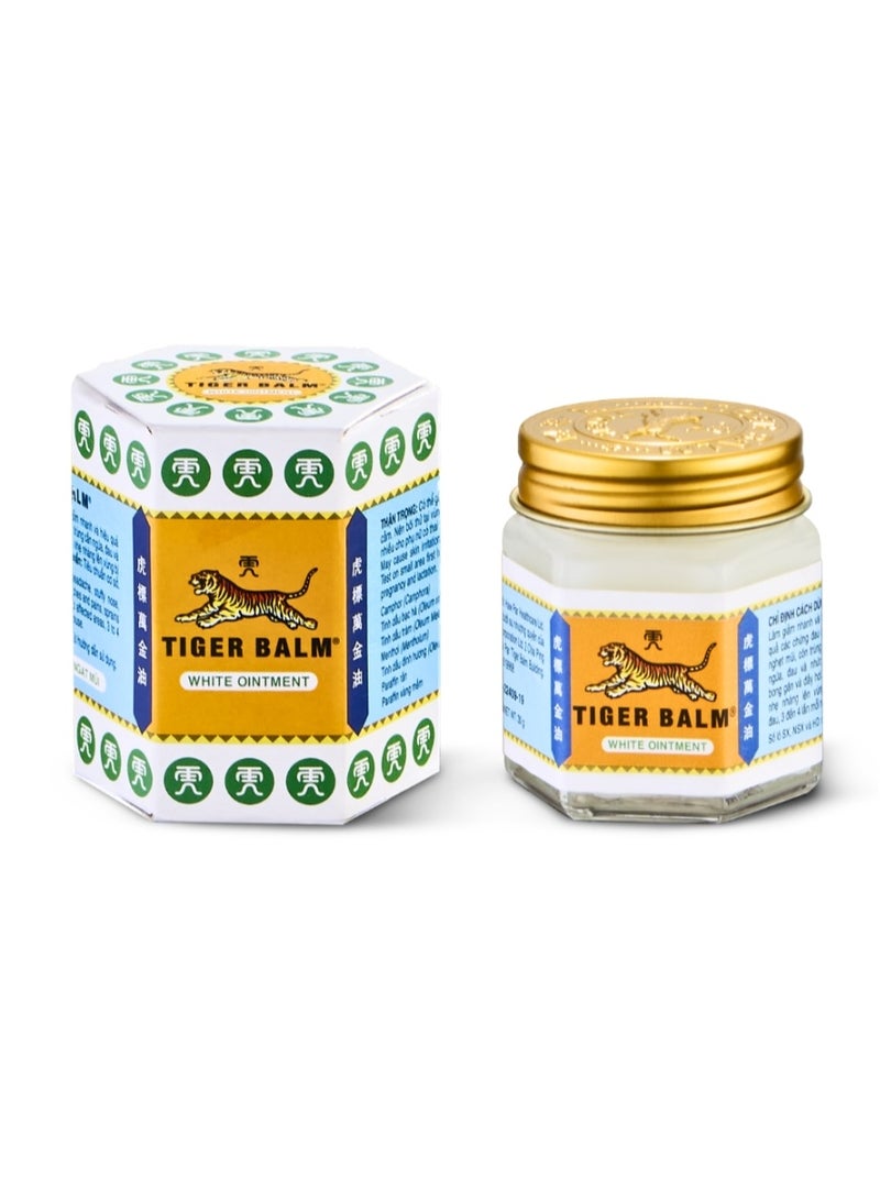 Tiger Balm White Ointment 30g – Camphor & Menthol for Headache, Nasal Congestion & Muscle Relief - Image 2