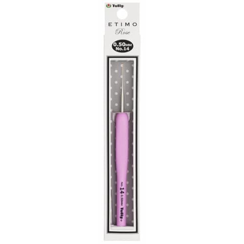 Tulip Needle Company TEL-14E Etimo Rose Steel Crochet Hook-Size 14/.5mm - Image 1