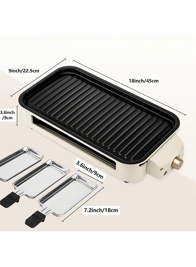 HOMESTAR Smokeless Electric Grill, Indoor Grill With Removable Non-Stick Plate, Indoor Grill, Kitchen Must Haves, 1500W, Portable BBQ Grill, Electric Griddle, Best Quality Items, Dishwasher Safe, Hot Pot, Cooking, Gifts, Gift Ideas - Image 3