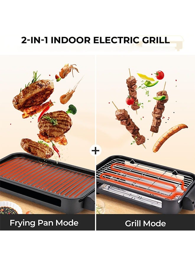 HOMESTAR Smokeless Electric Grill, Indoor Grill With Removable Non-Stick Plate, Indoor Grill, Kitchen Must Haves, 1500W, Portable BBQ Grill, Electric Griddle, Best Quality Items, Dishwasher Safe, Hot Pot, Cooking, Gifts, Gift Ideas - Image 5