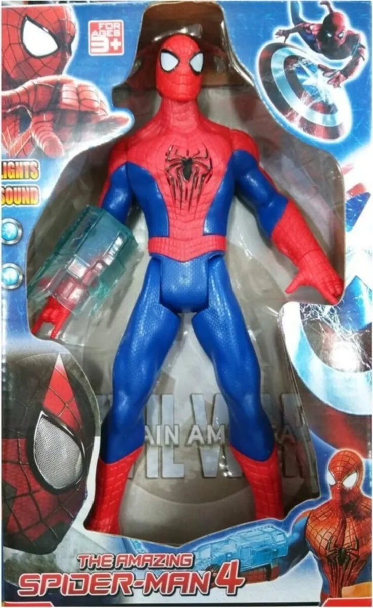 SPIDERMAN Avengers Spider Man 25 cm Figure Toy Light Sound