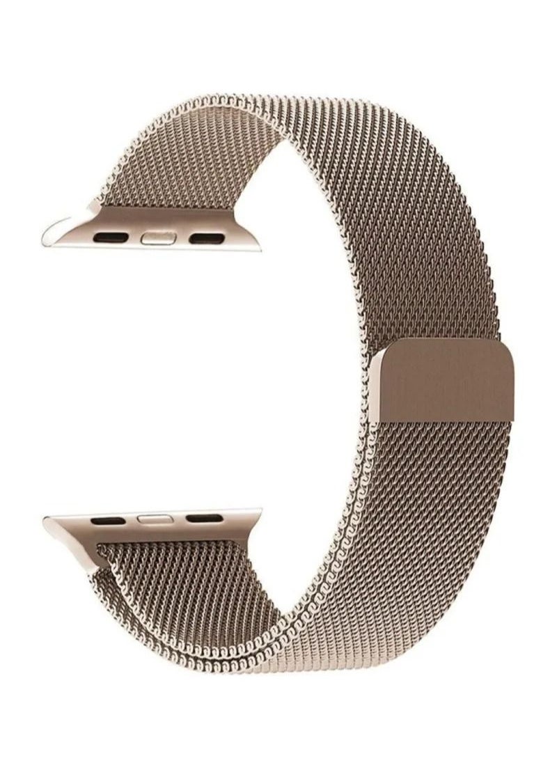 TWEGGON - Apple Watchband 46mm/45mm/44mm/49mm Milanese Apple Watch Strap for Apple Watch All Series Gold - Image 1