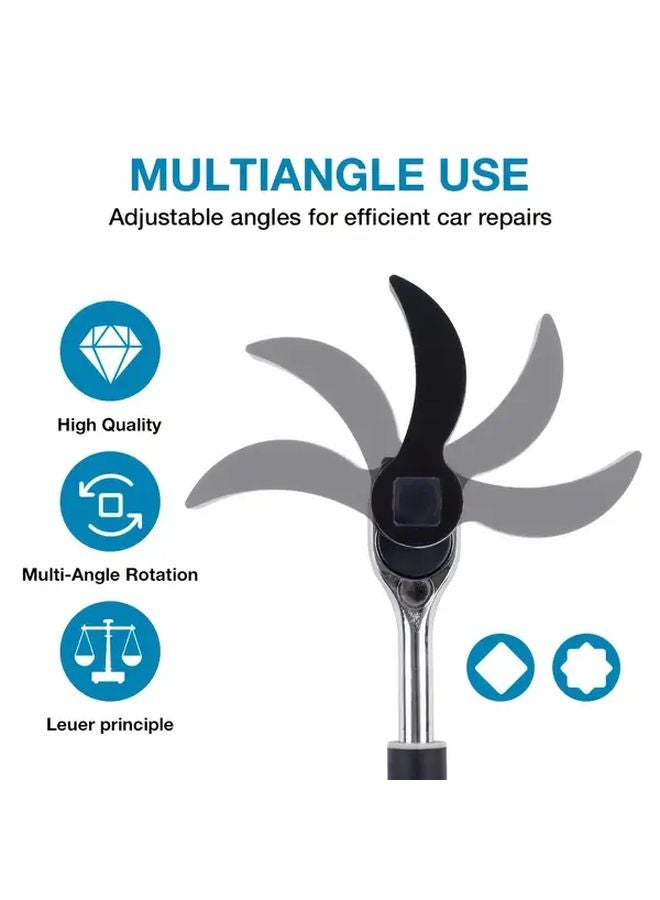 3 قطع 1 2 و 3 8 بوصة أداة رافعة مفتاح محول ملحق مقبض لتصليح السيارات - Image 4