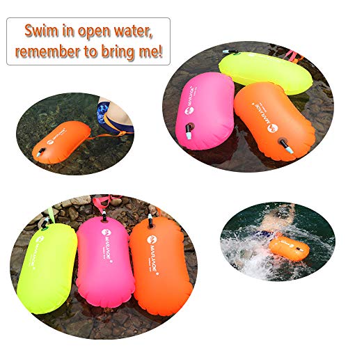 MARJAQE Swim Buoy for Open Water Swimmers Triathletes Kayakers Snorkelers, Swim Float for Open Water Swim Buoy Float for Swim Safety Swim Training (Red) - Image 3