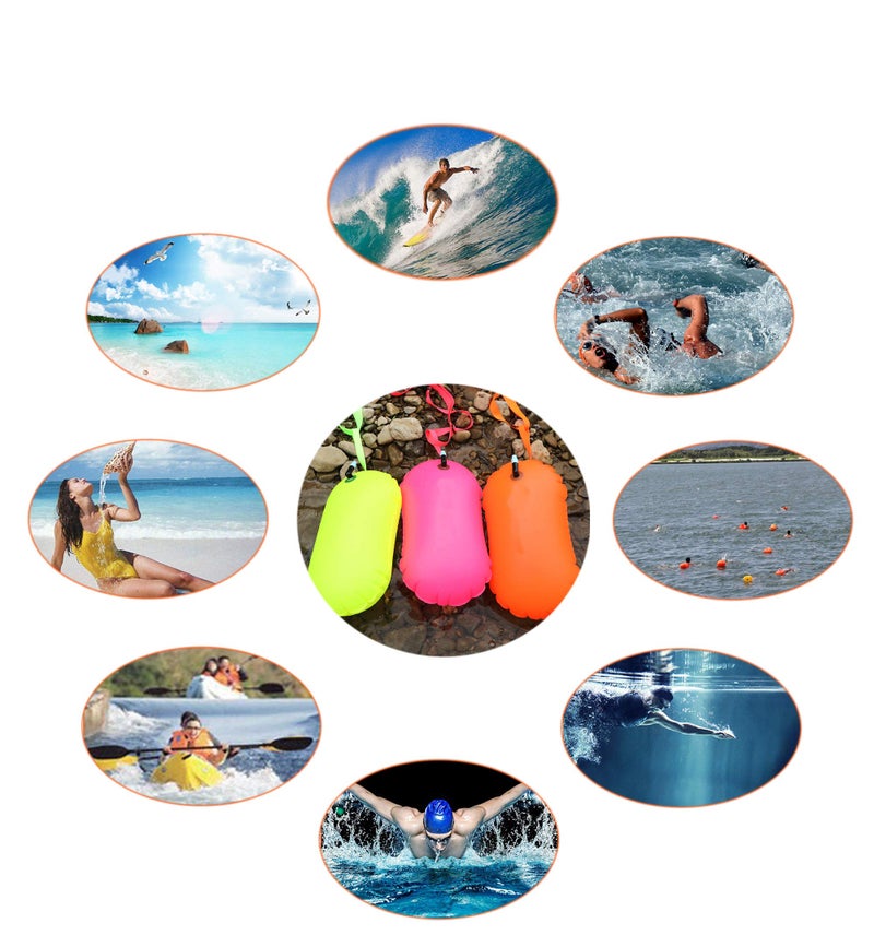 MARJAQE Swim Buoy for Open Water Swimmers Triathletes Kayakers Snorkelers, Swim Float for Open Water Swim Buoy Float for Swim Safety Swim Training (Red) - Image 4