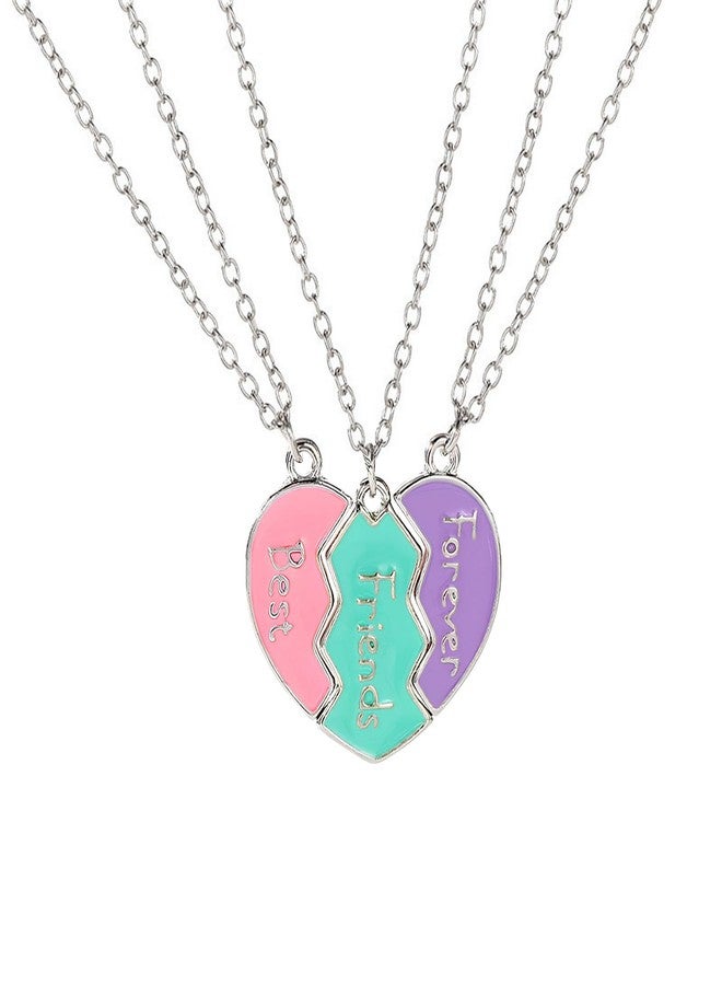 POYAMUSE Colorful Pendant Necklace Set, BFF Necklaces for 3, Friendship Necklace Set for Best Friends (BFF) - Image 1