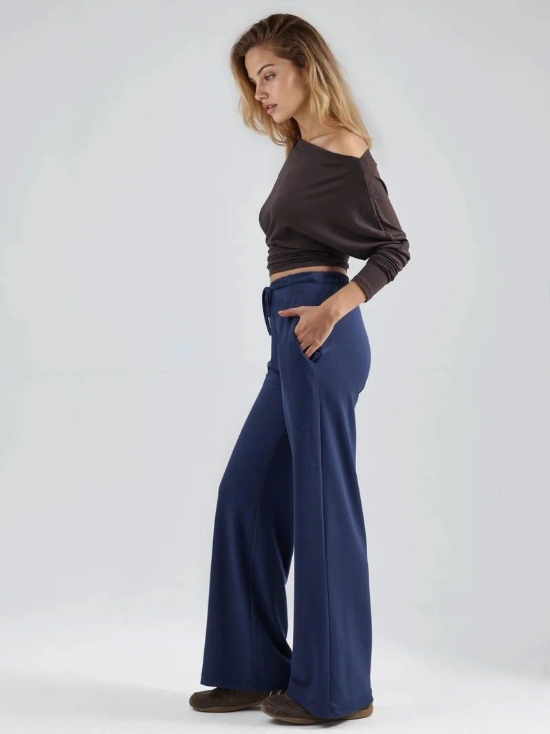 HICCUP Modal Touch Pleated Palazzo Pants Bersan Collection