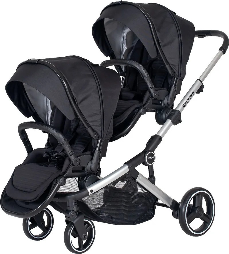 Prego 2071 Ibiza Pro Twin Travel System Stroller - Black