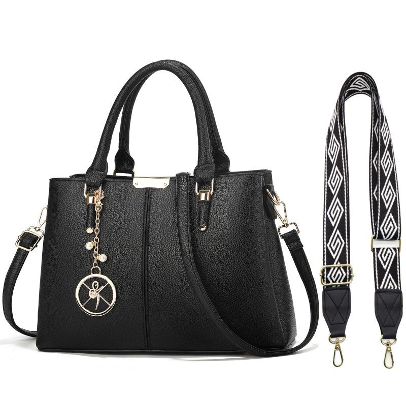 KURGOOL Purse and Handbags for Women, 3 Zip Compartments Tote Bag Designer Shoulder Purse Top Handle Satchel Bags - Image 1