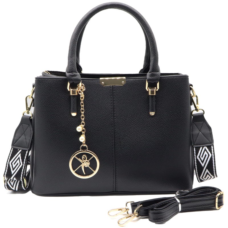 KURGOOL Purse and Handbags for Women, 3 Zip Compartments Tote Bag Designer Shoulder Purse Top Handle Satchel Bags - Image 3
