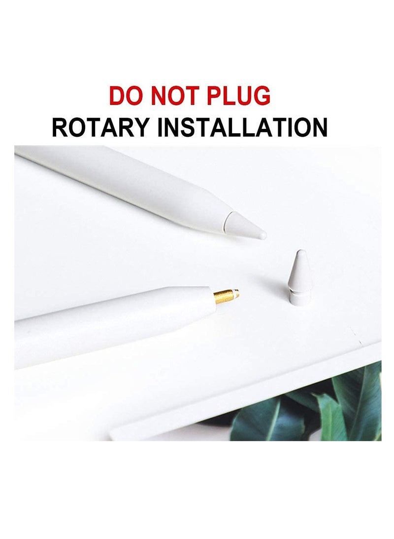 Excefore Replacement Tips Compatible with Apple Pencil 2 Gen iPad Pro Pencil Apple Pencil iPencil Nib for Apple iPad Pencil 1 st/Pencil 2 Gen White 2 Pack - Image 2