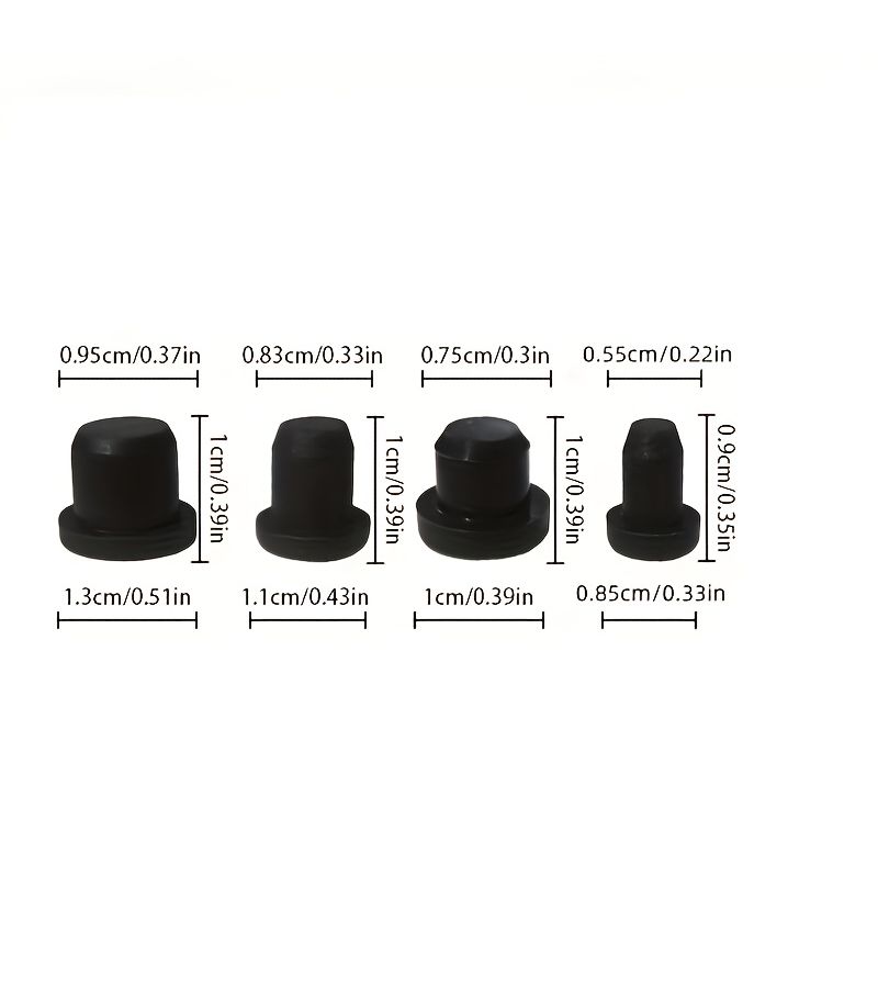 12pcs Black Silicone Snap Lock Sealed Plug Holes Anti Slip Design 4 Sizes 5 5 to 9 5 Millimeters Multifunctional Pipeline Bottle Flower Pot Pipe Cover - Image 5