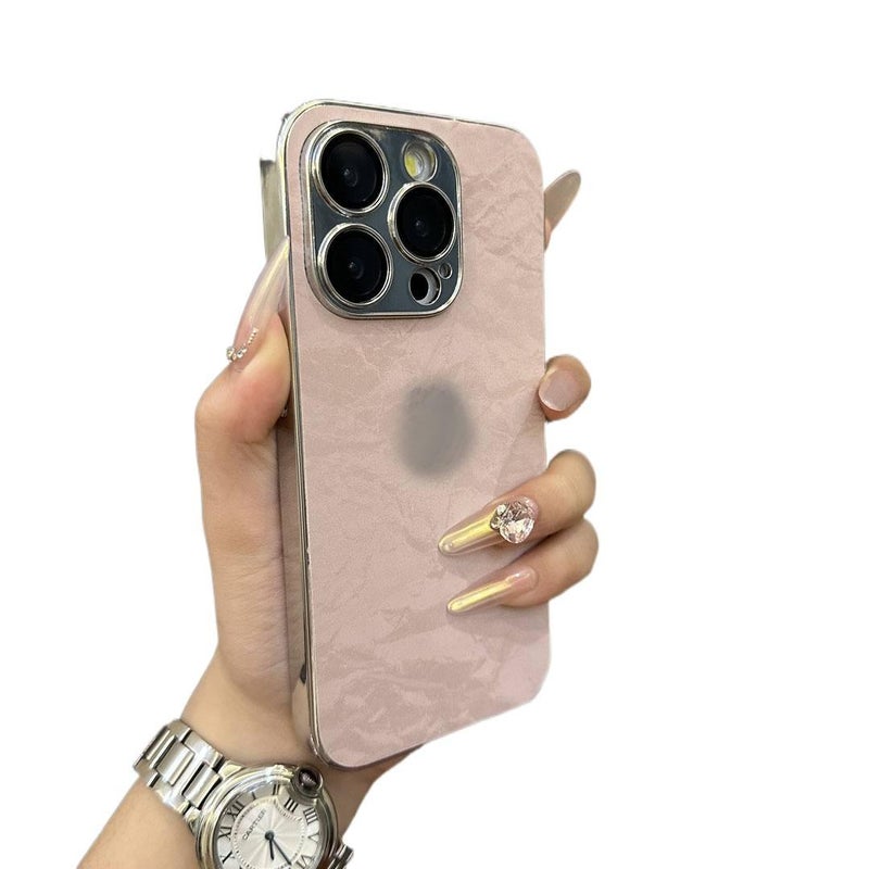 غطاء واقي بFabric باللون أخضر مضاد للانزلاق لـ iPhone 14 / 14 Plus / 14 Pro / 14 Pro Max مع حافة مطلية بالكهرباء وحماية العدسة مع قبضة مضادة للانزلاق مع مقاوم للخدش - Image 3