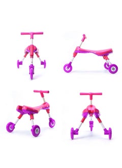 LB Toddler 3-Wheel Folding Ride-On Toy No Assembly Required Baby Walking Tricycle EVA/Urethane Wheels  - Image 5