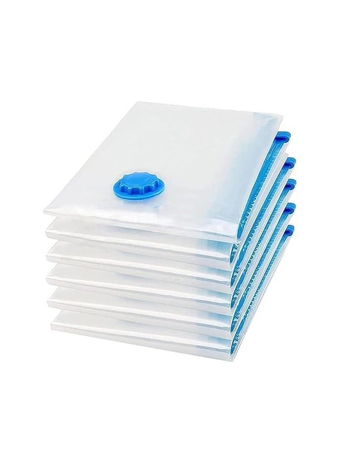 5 Pack Vacuum Storage Bags,Space Saver Bags With Suction Pump,Vacuum Sealer Bags for Store Clothing,Comforters,3 Size: [2Pcs 50 * 70cm][2Pcs 60 * 80cm][1Pcs 80 * 100cm]  - Image 2