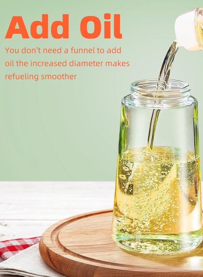 F.A.M.S Oil Dispenser Bottle – 470ml Glass Oil Sprayer, 2-in-1 Spray & Pour Design with Fine Mist and Controlled Flow Nozzle – For Cooking, Air Fryer, BBQ, Salad, Baking – Refillable & Leak-Proof – Orange - Image 5