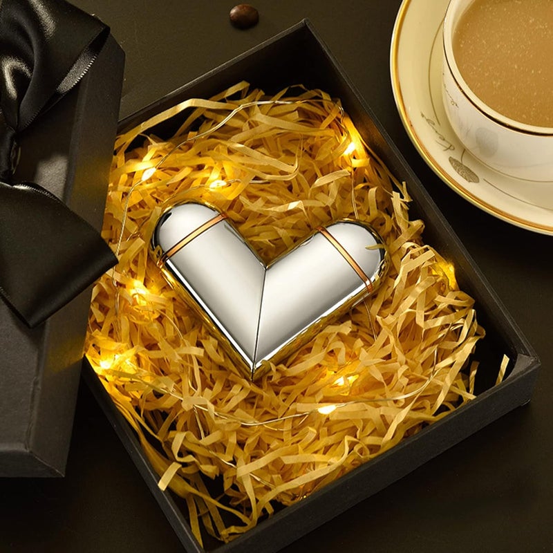Plasma Lighter Electric USB Charging Lighter Rechargeable Windproof Butane Electric Lighters Candle Lighter Couple Valentine's Day Gift (Silver) - Image 1