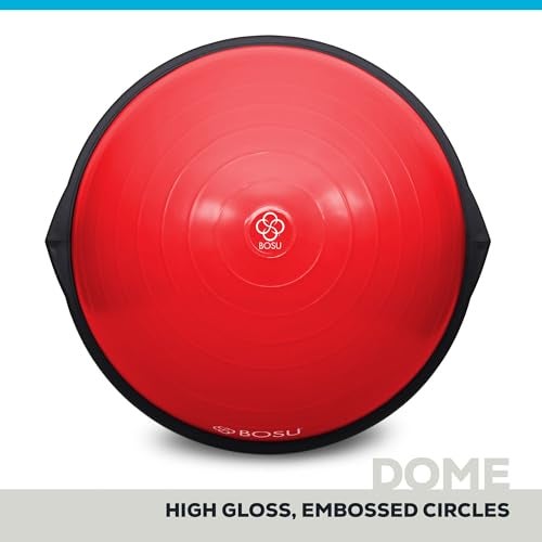 Bosu 72 10850 Home Gym Equipment The Original Balance Trainer for Physical Exercise, Rehab, Large Balance Ball 65 Centimeter Diameter, Red and Black - Image 2