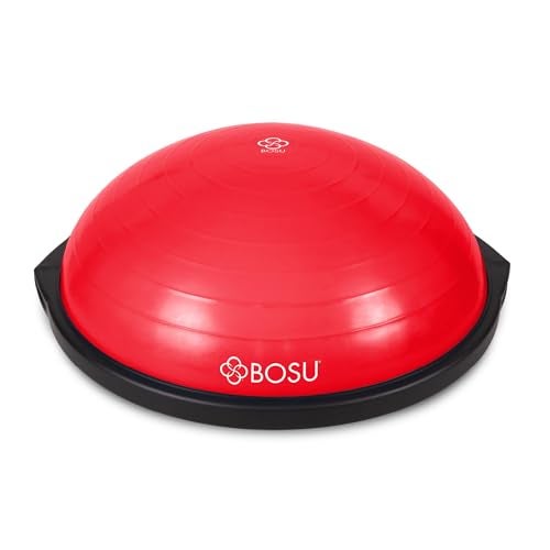 Bosu 72 10850 Home Gym Equipment The Original Balance Trainer for Physical Exercise, Rehab, Large Balance Ball 65 Centimeter Diameter, Red and Black - Image 1