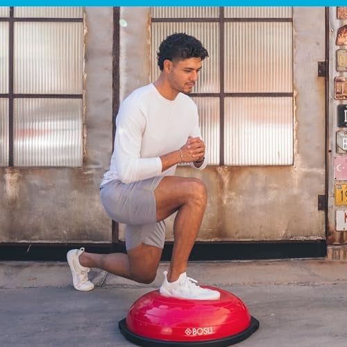 Bosu 72 10850 Home Gym Equipment The Original Balance Trainer for Physical Exercise, Rehab, Large Balance Ball 65 Centimeter Diameter, Red and Black - Image 5