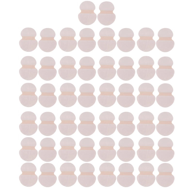 Underarm Sweat Pads: 50pcs White - Non-slip Durable Soft Comfortable Sweat-absorbent Pads for Underarm Foot Use, Men Women Children - Image 1
