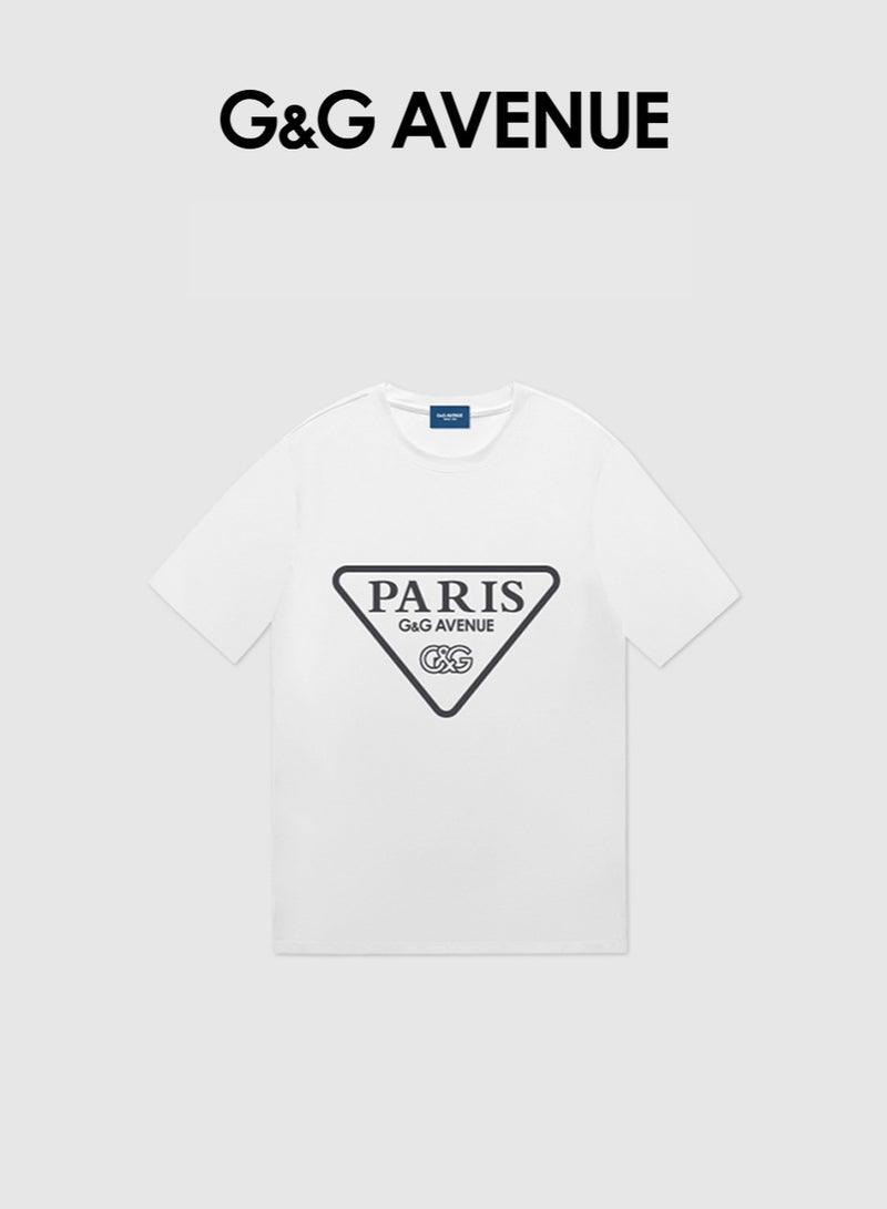 G&G AVENUE Neutral Cotton Fashion Top  Round Neck Retro Regular Casual Vacation T-shirt Summer Fitness Sports T-shirt Comfortable Short sleeved Team Top  - Image 2