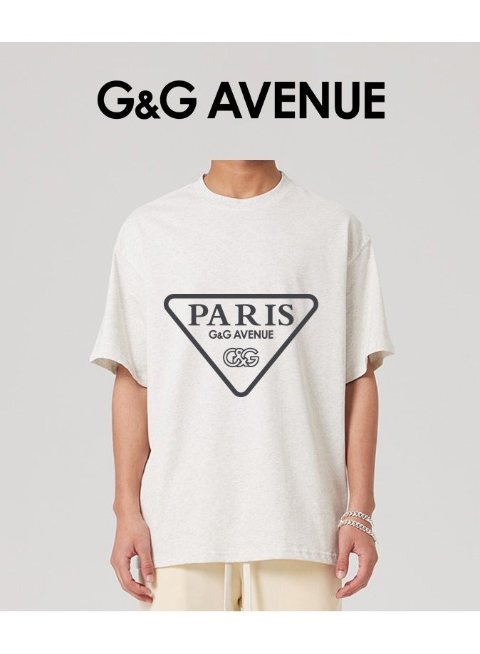G&G AVENUE Neutral Cotton Fashion Top  Round Neck Retro Regular Casual Vacation T-shirt Summer Fitness Sports T-shirt Comfortable Short sleeved Team Top  - Image 5