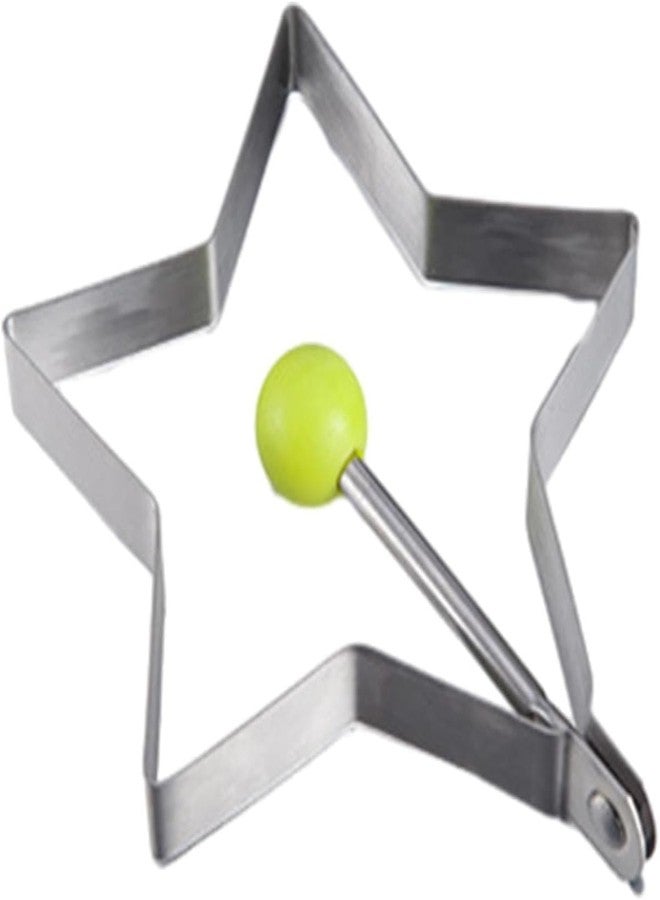 Jizlan Star Egg Mold Shaper - Non Stick Pancake Deep Egg, Stainless Steel Frying Egg Rings, Mould Cookies Maker Baking Shaper Kitchen Gadget, Egg Patty Maker Rings For Sandwich Fritters Crumpets - Image 1