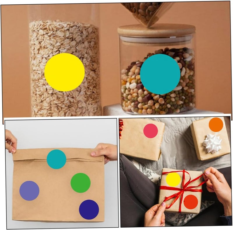 DOITOOL 20Sheets Round Dot Stickers of Adhesive Labels for DIY Projects Inventory Color Coding School Activities and More Friendly and Versatile Sealing Labels - Image 3