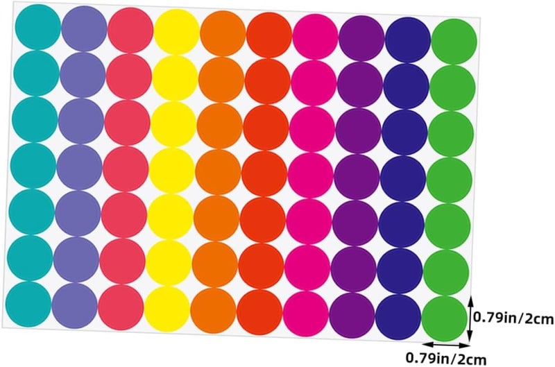 DOITOOL 20Sheets Round Dot Stickers of Adhesive Labels for DIY Projects Inventory Color Coding School Activities and More Friendly and Versatile Sealing Labels - Image 2
