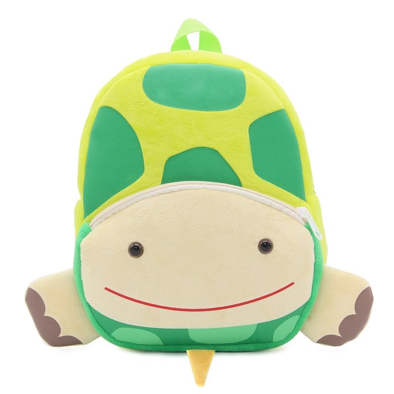 Plush Kids Backpack, Turtle Animal Design, Soft Lightweight School Bag for Toddlers and Preschool Kids - Image 2
