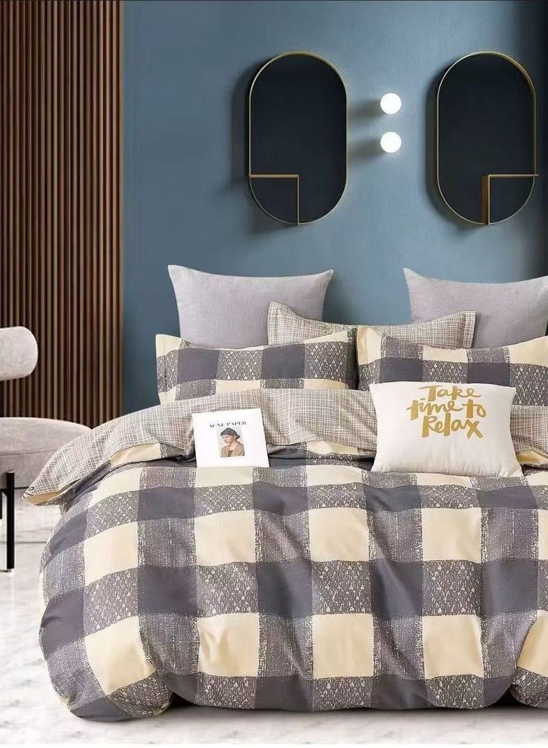 Duoduo home 100%cotton,high quality duvet cover set , king size ,6pcs set with duvet cover 220*240cm and fit sheet and 4pcs pillowcases