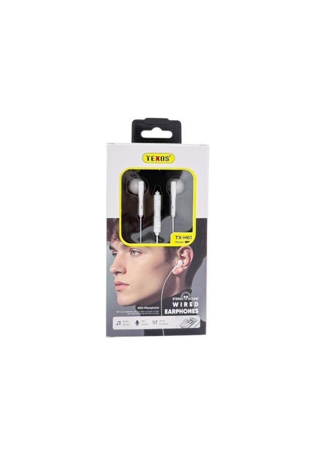 تيكسو Texos TX-H61 Type-C Wired Earphones With Microphone - Image 2