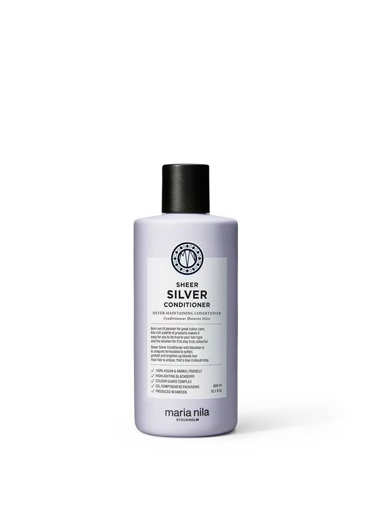 Maria Nila Maria Nila Sheer Silver, Neutralizes Golden Shades, Violet Pigments Gives Cool Tone, 100% Vegan & Sulfate/Paraben free  - Image 1