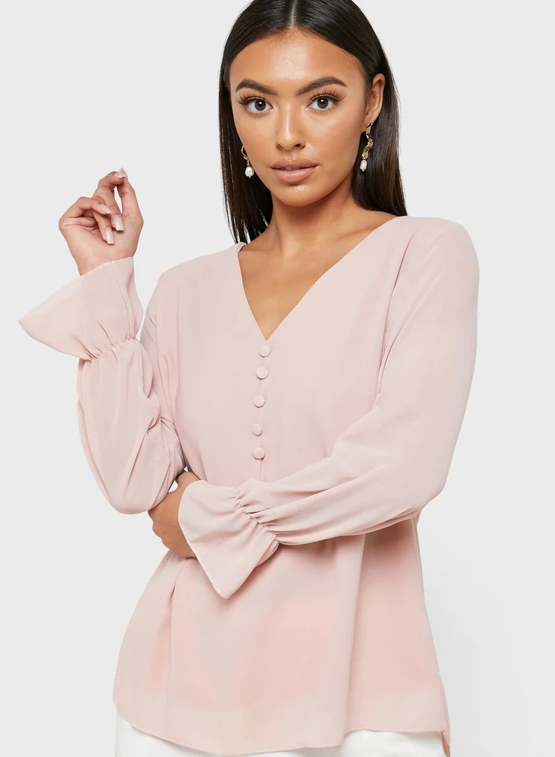 ELLA Button Front Top