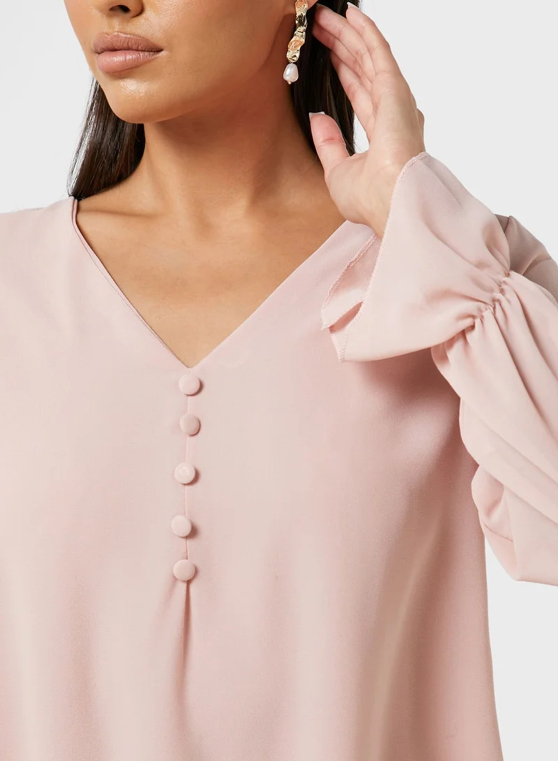 ELLA Button Front Top