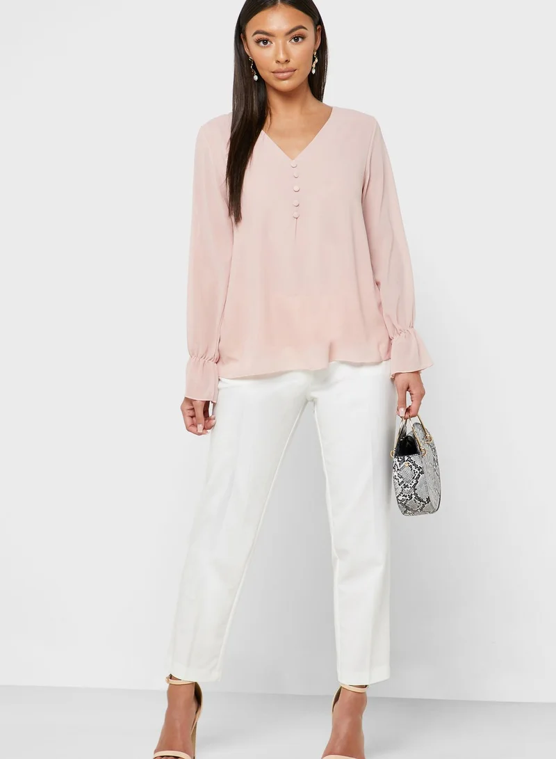 ELLA Button Front Top