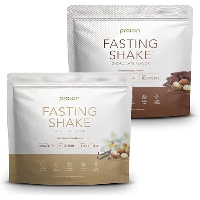 Prolon Intermittent Fasting Drink Mix | Shake for Intermittent Fasting | Vitamins, Fiber, Plant Based Protein, Superfoods | Keto, Vegan, Gluten Free, Dairy Free | Chocolate & Vanilla, (24 ct)