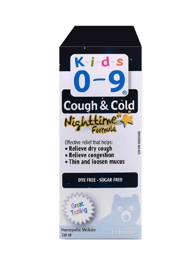 Kids 0-9 Kids 0-9 Cough & Cold Night Time Formula Syrup 100 mL 