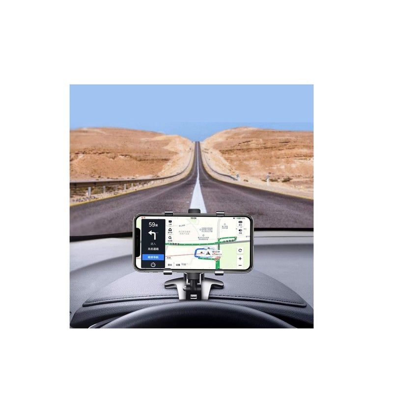 SOLARAE Car Phone Mount 360 Degree Rotation Dashboard Cell Phone Holder for Car Clip Mount Stand Suitable for 4 to 7 inch Smartphones - Image 4